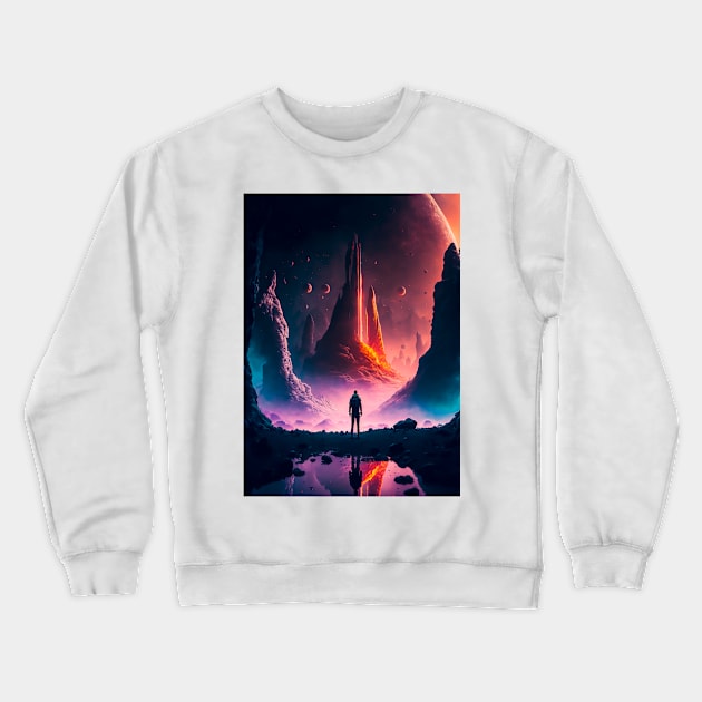 Galactic Takeoff Crewneck Sweatshirt by James Garcia